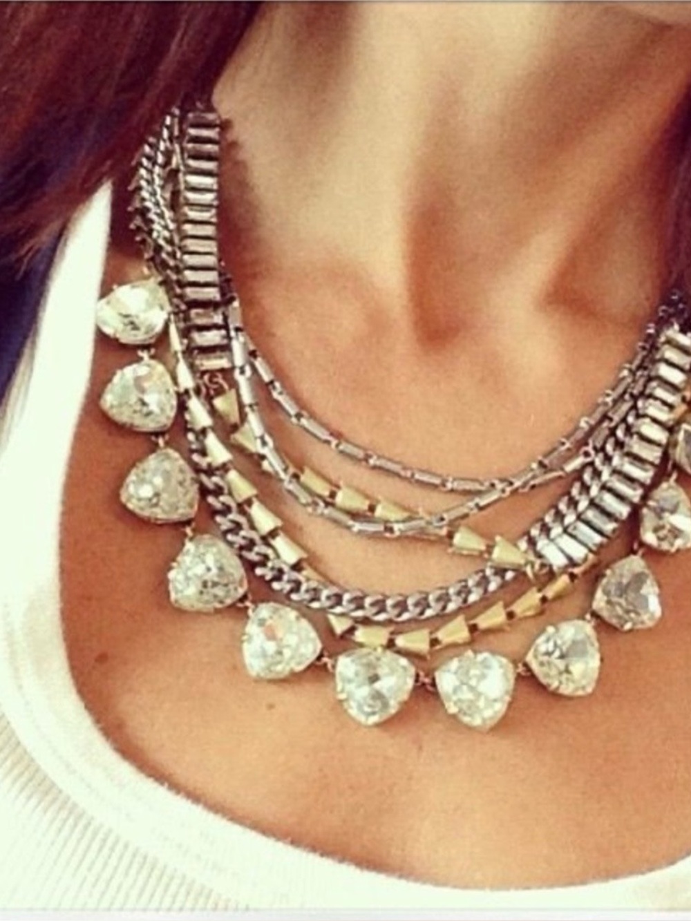 New Stella & Dot Yellow Gold Somervell Necklace - Retired!